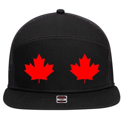 Maple Leaf Canada Day Canadian Flag 7 Panel Mesh Trucker Snapback Hat