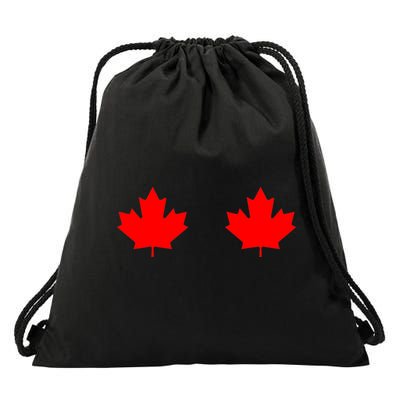 Maple Leaf Canada Day Canadian Flag Drawstring Bag