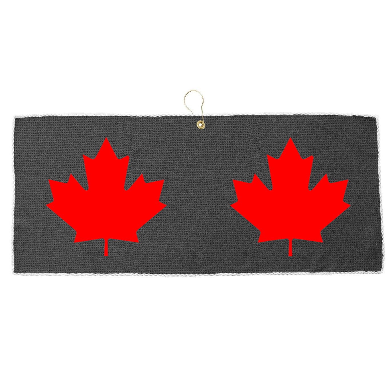 Maple Leaf Canada Day Canadian Flag Large Microfiber Waffle Golf Towel