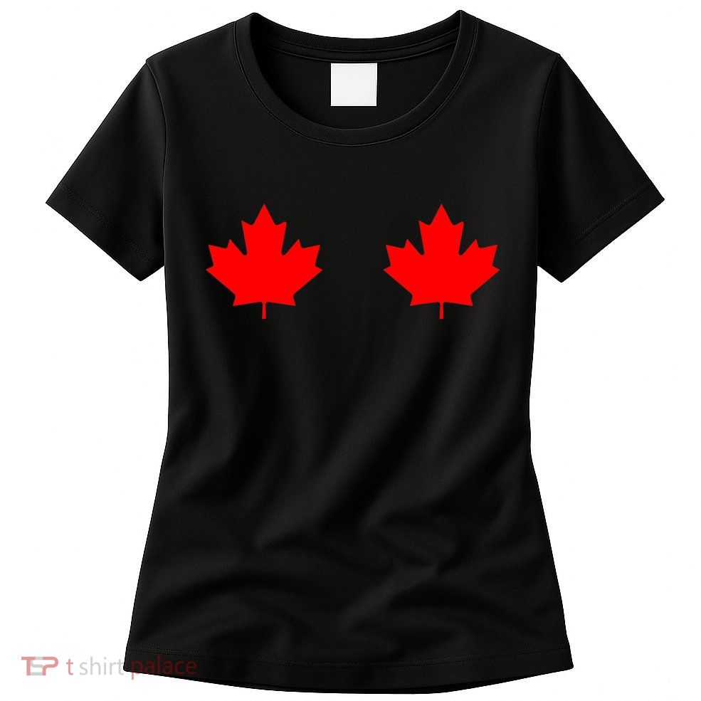 Maple Leaf Canada Day Canadian Flag Womens T-Shirt