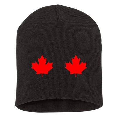 Maple Leaf Canada Day Canadian Flag Short Acrylic Beanie