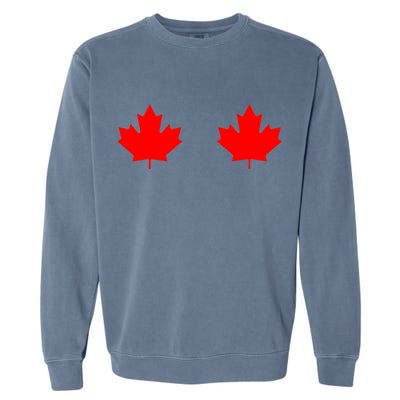 Maple Leaf Canada Day Canadian Flag Garment-Dyed Sweatshirt