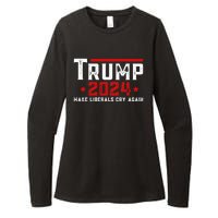 Make Liberals Cry Again Vintage Trump 2024 Womens CVC Long Sleeve Shirt