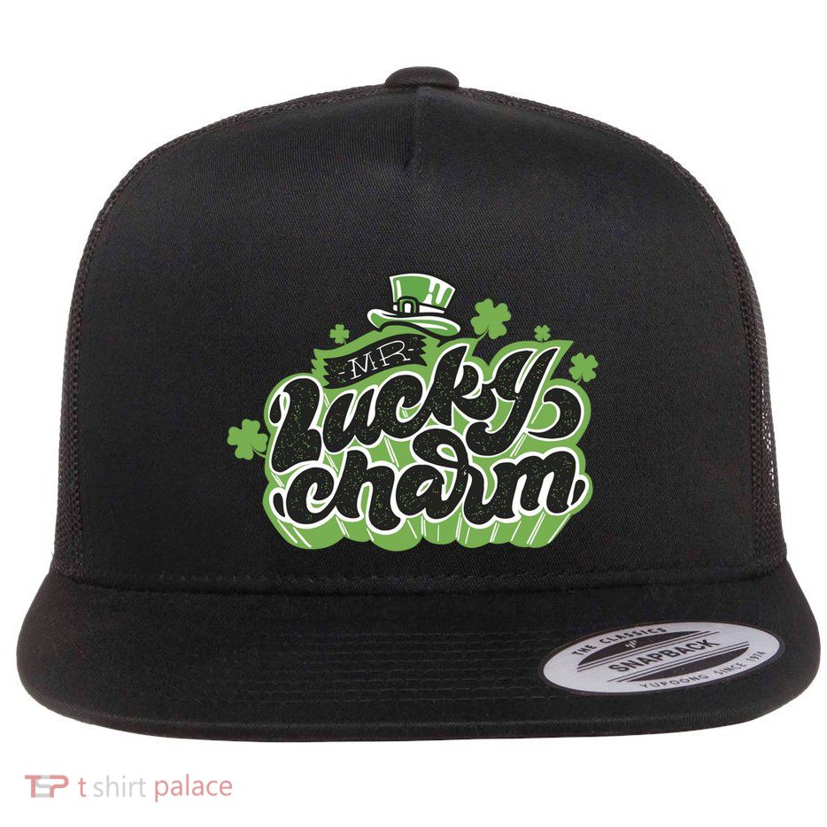 Mr Lucky Charm St Patricks Day Meaningful Gift Gift Flat Bill Trucker Hat