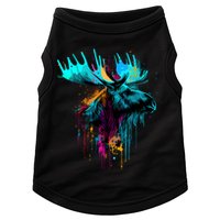 Moose Lovers Colorful Pop Art Beautiful Moose Doggie Tank