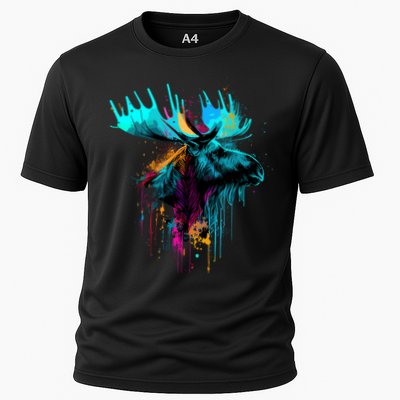 Moose Lovers Colorful Pop Art Beautiful Moose Performance Shirt
