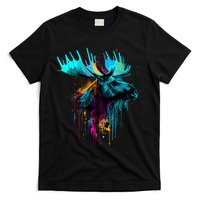Moose Lovers Colorful Pop Art Beautiful Moose T-Shirt