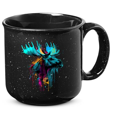 Moose Lovers Colorful Pop Art Beautiful Moose 15oz Campfire Ceramic Mug