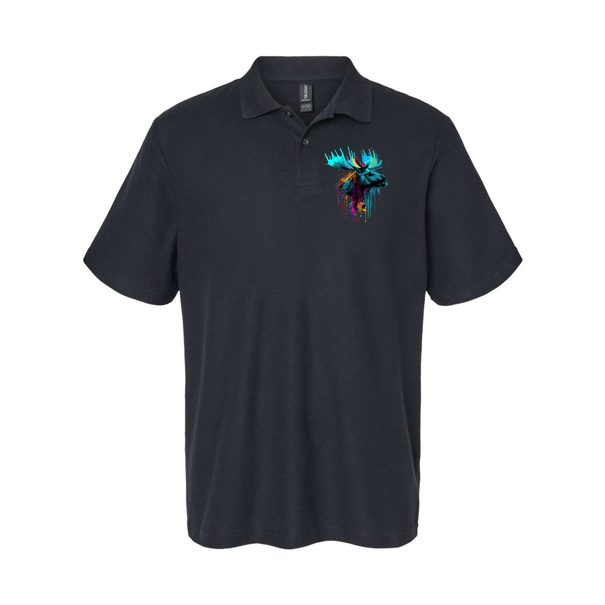 Moose Lovers Colorful Pop Art Beautiful Moose Polo