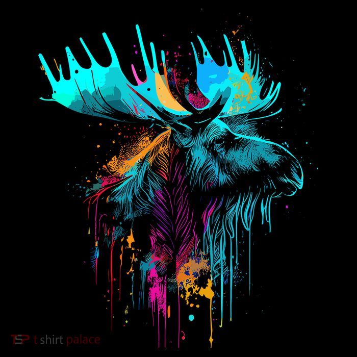 Moose Lovers Colorful Pop Art Beautiful Moose Poster