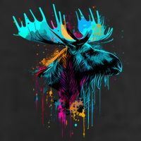 Moose Lovers Colorful Pop Art Beautiful Moose Hat