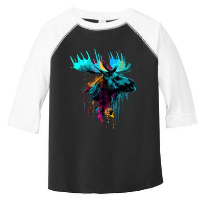 Moose Lovers Colorful Pop Art Beautiful Moose Toddler Fine Jersey T-Shirt