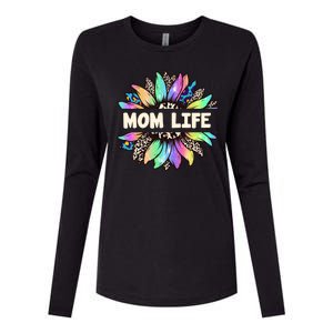 Mom Life Colorful Sunflower Womens Cotton Relaxed Long Sleeve T-Shirt