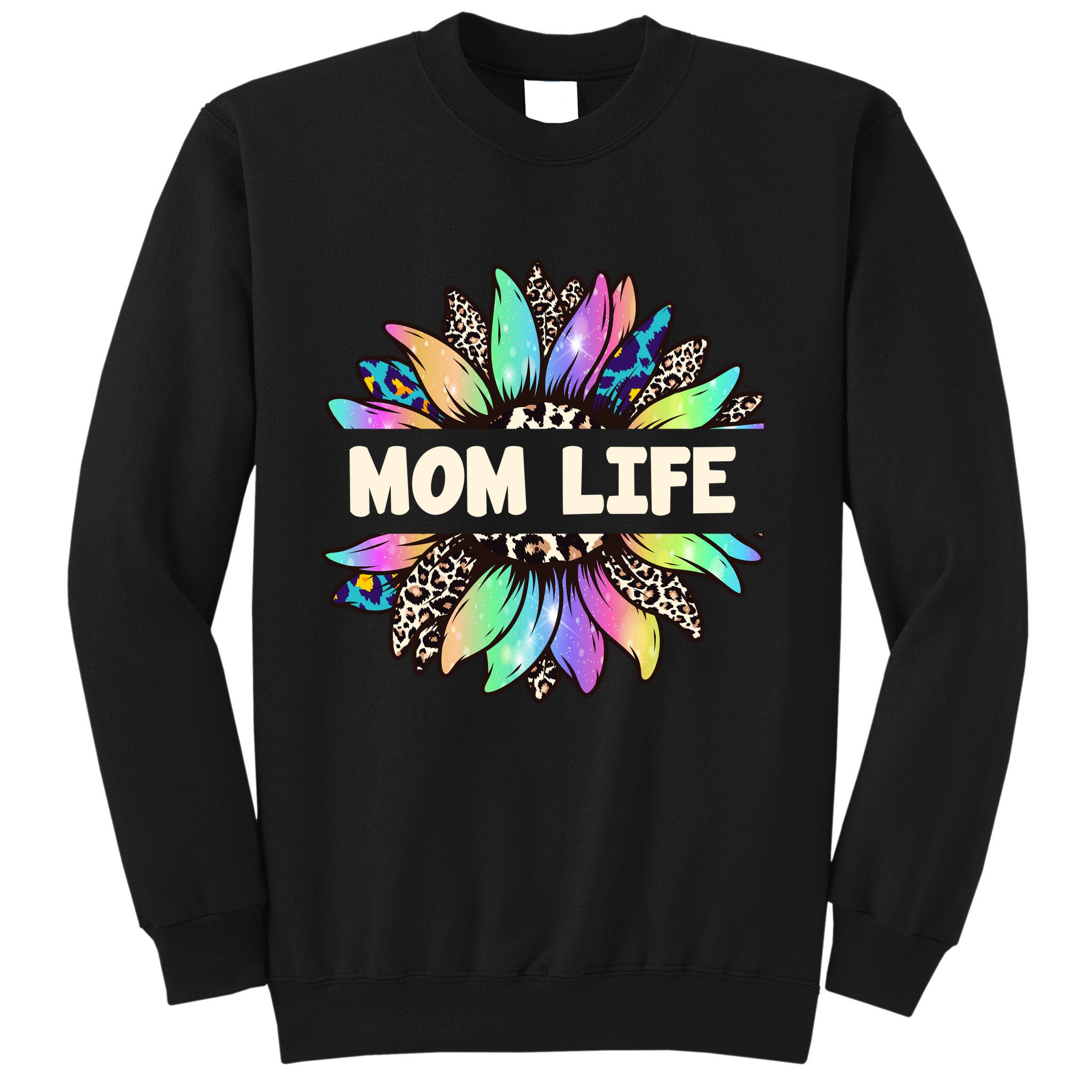 Mom Life Colorful Sunflower Sweatshirt