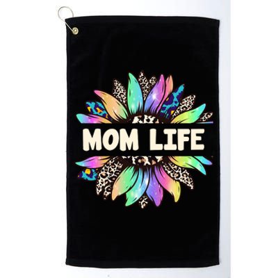 Mom Life Colorful Sunflower Platinum Collection Golf Towel