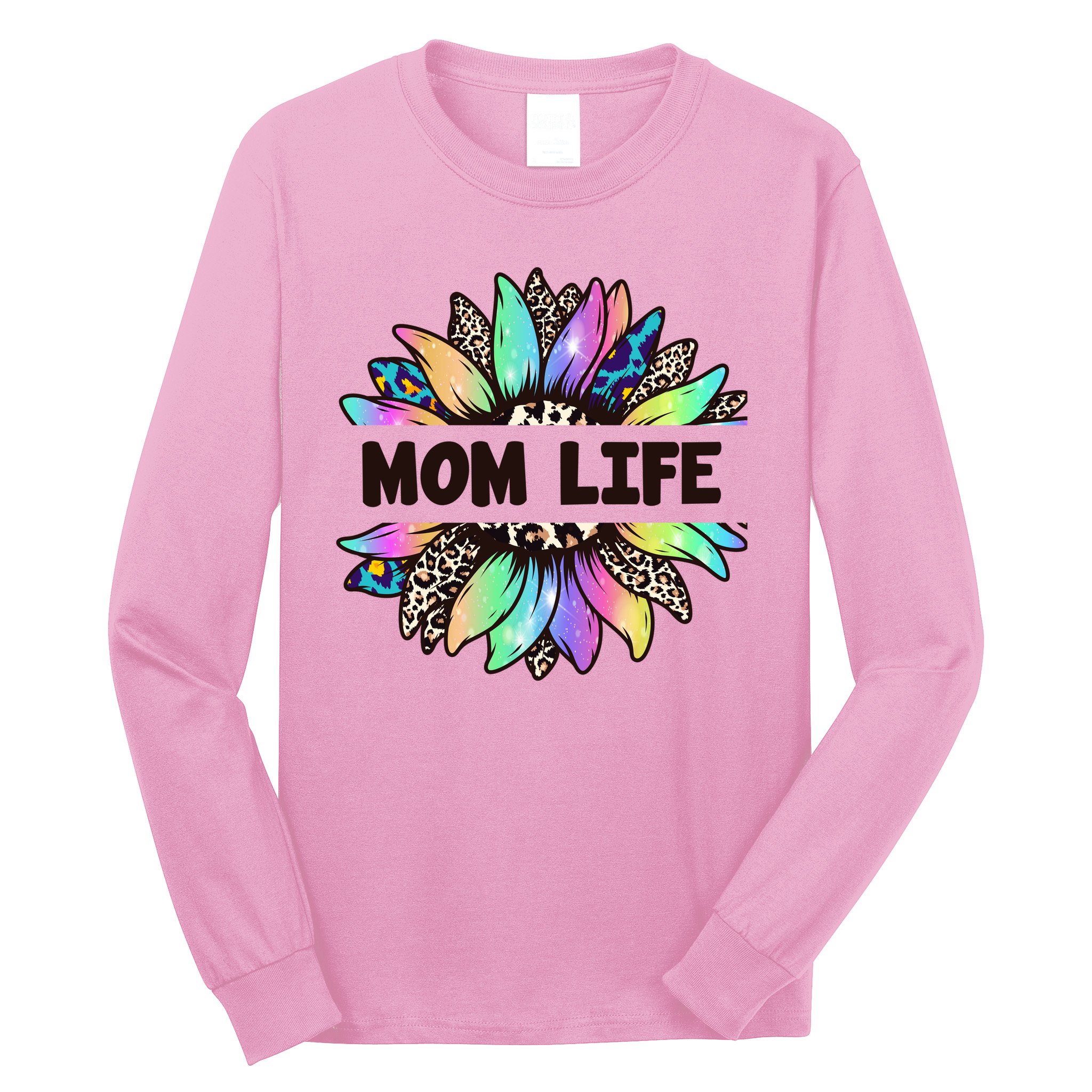 Mom Life Colorful Sunflower Long Sleeve Shirt