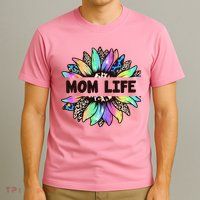 Mom Life Colorful Sunflower T-Shirt