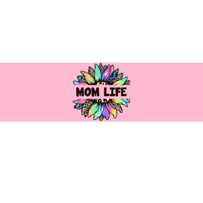 Mom Life Colorful Sunflower Bumper Sticker