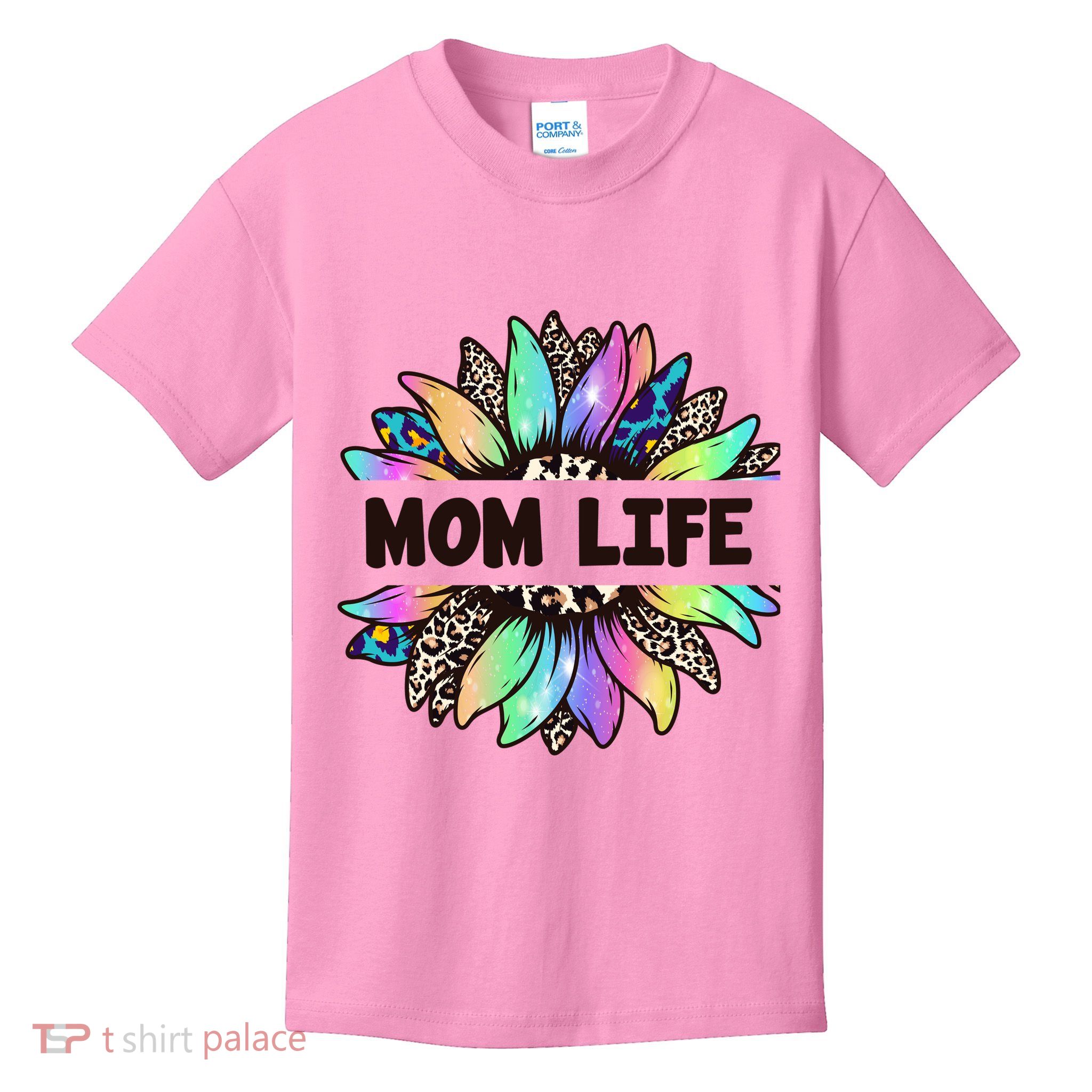 Mom Life Colorful Sunflower Kids T-Shirt