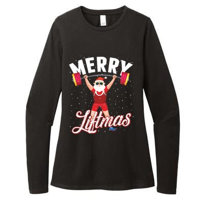 Merry Liftmas Cool Santa Claus Lifting Gym Gift Womens CVC Long Sleeve Shirt