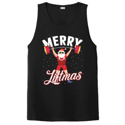 Merry Liftmas Cool Santa Claus Lifting Gym Gift PosiCharge Competitor Tank