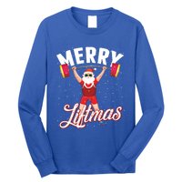 Merry Liftmas Cool Santa Claus Lifting Gym Gift Long Sleeve Shirt