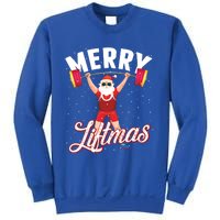 Merry Liftmas Cool Santa Claus Lifting Gym Gift Sweatshirt