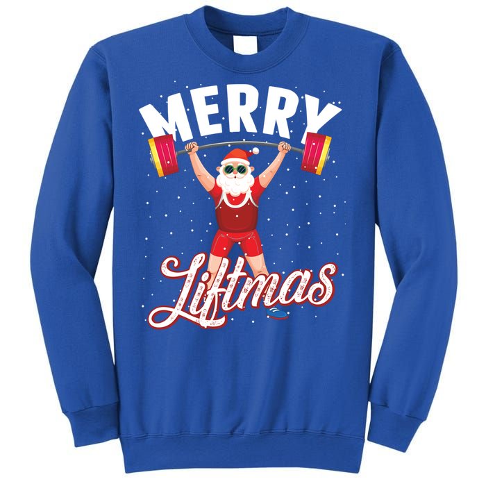 Merry Liftmas Cool Santa Claus Lifting Gym Gift Sweatshirt