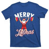 Merry Liftmas Cool Santa Claus Lifting Gym Gift T-Shirt