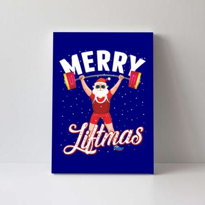 Merry Liftmas Cool Santa Claus Lifting Gym Gift Canvas