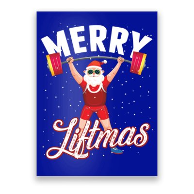 Merry Liftmas Cool Santa Claus Lifting Gym Gift Poster