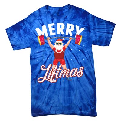 Merry Liftmas Cool Santa Claus Lifting Gym Gift Tie-Dye T-Shirt