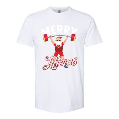 Merry Liftmas Cool Santa Claus Lifting Gym Gift Softstyle CVC T-Shirt