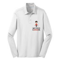 Mii Love Canada Silk Touch Performance Long Sleeve Polo