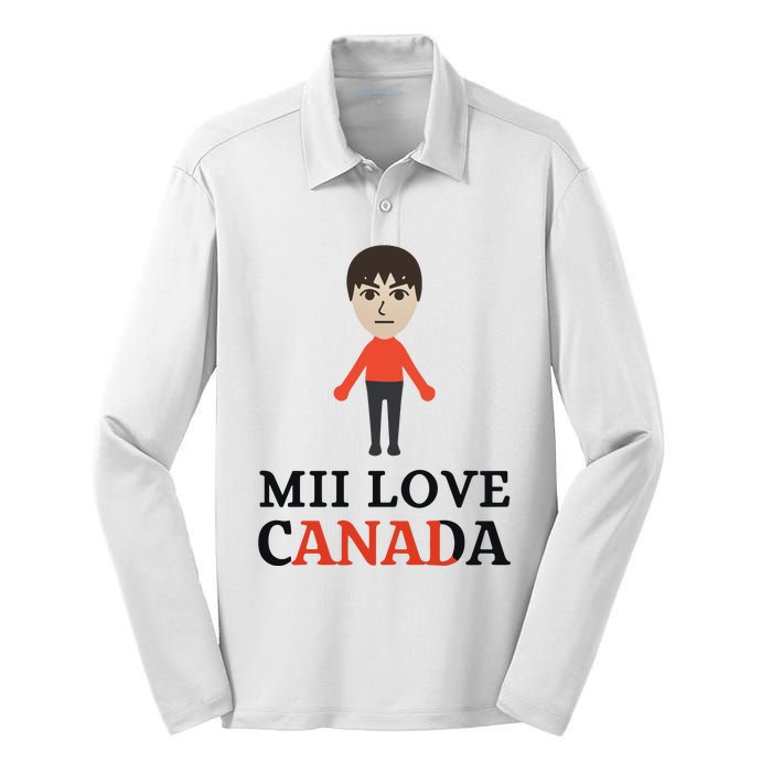 Mii Love Canada Silk Touch Performance Long Sleeve Polo