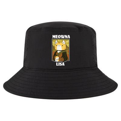 Meowna Lisa Cat Portrait Cool Comfort Performance Bucket Hat
