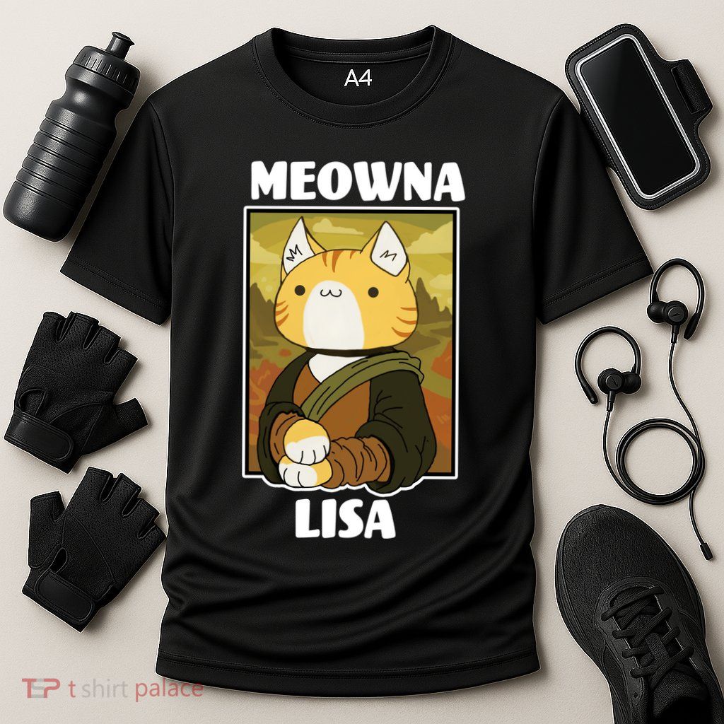 Meowna Lisa Cat Portrait Performance Shirt