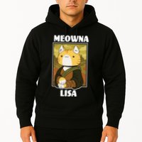 Meowna Lisa Cat Portrait Hoodie