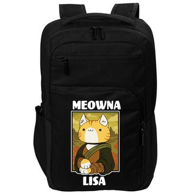 Meowna Lisa Cat Portrait Impact Tech Backpack
