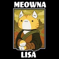 Meowna Lisa Cat Portrait 16 in Basic Backpack