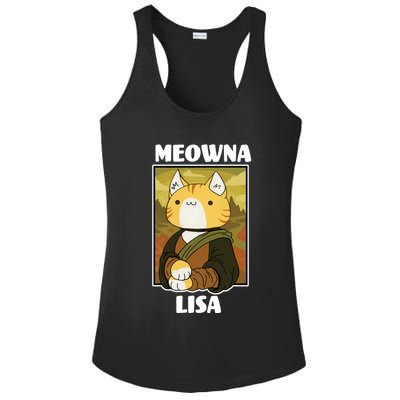 Meowna Lisa Cat Portrait Ladies PosiCharge Competitor Racerback Tank