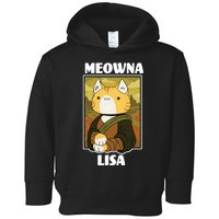Meowna Lisa Cat Portrait Toddler Hoodie