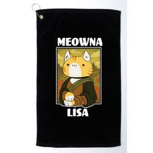 Meowna Lisa Cat Portrait Platinum Collection Golf Towel