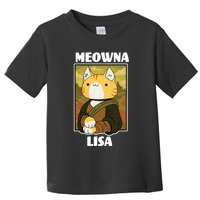 Meowna Lisa Cat Portrait Toddler T-Shirt