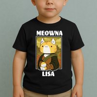 Meowna Lisa Cat Portrait Toddler T-Shirt