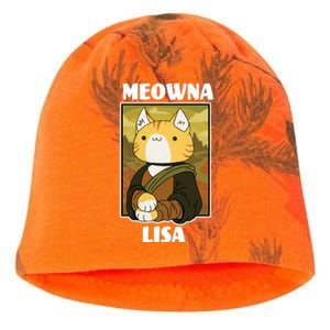 Meowna Lisa Cat Portrait Kati - Camo Knit Beanie