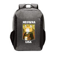 Meowna Lisa Cat Portrait Vector Backpack