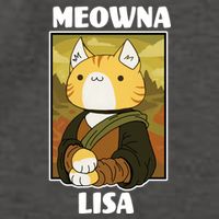 Meowna Lisa Cat Portrait Vector Backpack