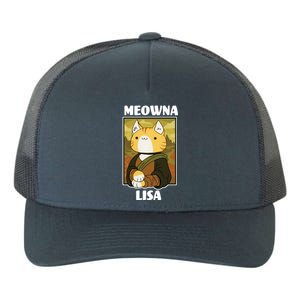 Meowna Lisa Cat Portrait Yupoong Adult 5-Panel Trucker Hat