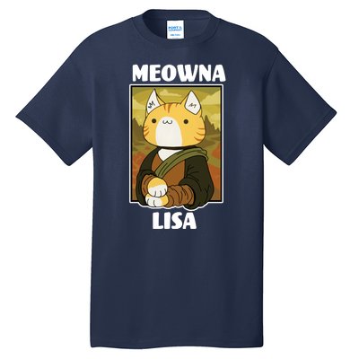 Meowna Lisa Cat Portrait Tall T-Shirt